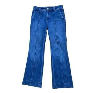 Talbots Flare Pintuck Denim Jeans Trousers Lapis 30x30” High Rise Preppy READ